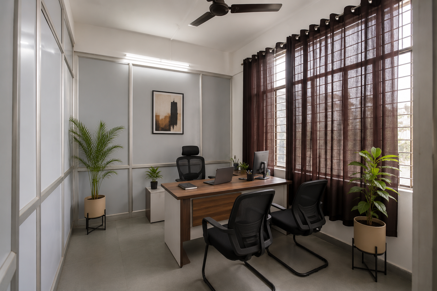 Manager cabin and discussion room in the Tri Eye Infra office