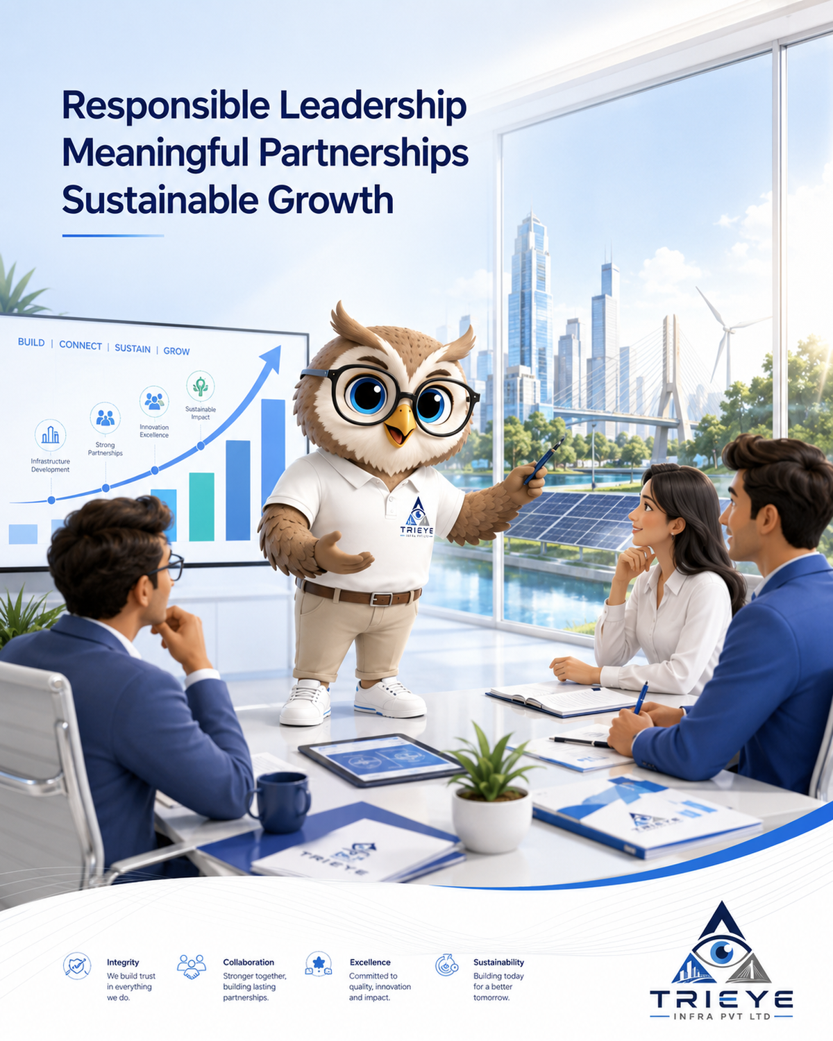 Tri Eye Infra responsible leadership and business partnership visual