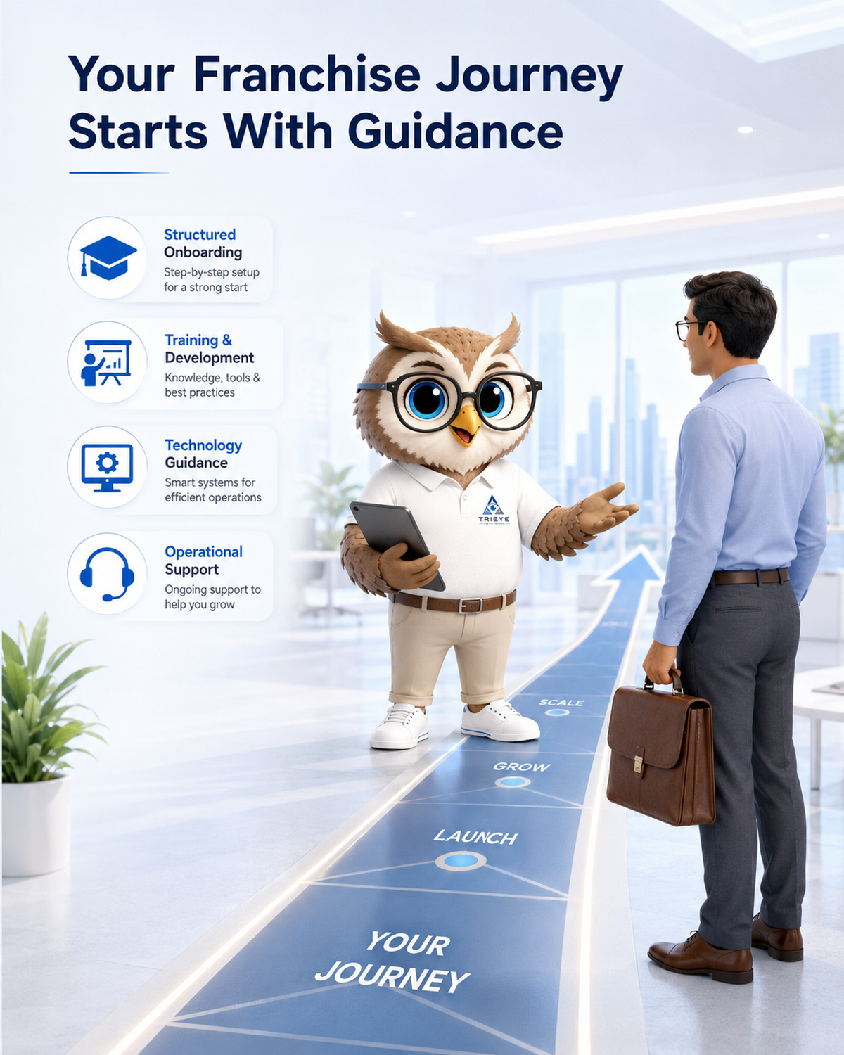 Tri Eye Infra future franchise onboarding, training, technology guidance and operational support