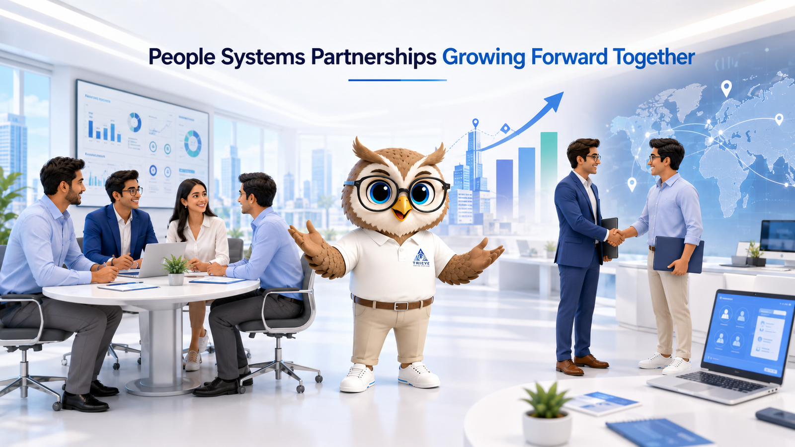Tri Eye Infra people, systems, partnerships and future BPO growth visual